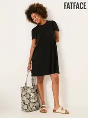 FatFace Josie Black Jersey Dress (AT0107) | $114 - $120