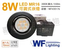 在飛比找松果購物優惠-【舞光】LED 8W 3000K 黃光 7cm 全電壓 黑色