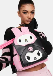 [Loungefly] Sanrio My Melody Kuromi Double Pocket Backpack