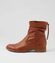 New Django & Juliette Newelos Drambuie Leather Ankle Boots Womens Shoes Casual