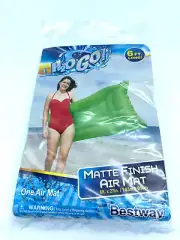 Inflatable Pool Float H2O GO Bestway Air Mat 6ft × 27in Blow Up Green *NEW*