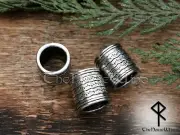 Viking Beads 2 PCS Celtic Knot Beard Ring Hair Dreadlock Dwarven Norse Medieval