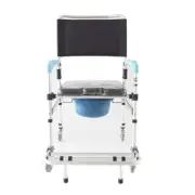 Mobile Transport Commode Toilet Wheel Chair Aluminium Alloy Toilet Seat Elderly