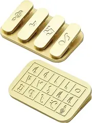 Magnetic Metal Fidget Slider Piano Keys, Adults EDC Fidget Toys Stress Relief, for Men & Women, Golden