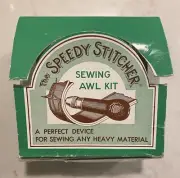 Vintage Speedy Stitcher Sewing Awl Kit, For Sewing Heavy Material, Made In USA