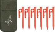 Fay Bless 6 PCS Tent Stakes Heavy Duty (Orange,15cm/6")