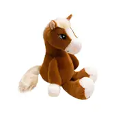 Simulation Running Ponys Plushs Toys Chineses Zodiacs Horse Year Mascots Doll Doll Office Desk Decor