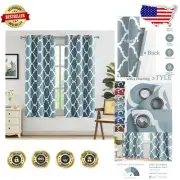 Contemporary Geometric Blackout Curtains - Thermal Insulated, 42x63, Dusty Teal