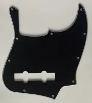 For Fit Jazz Bass Guitar 5 String JB Style Guitar Pickguard 3 Ply Black
