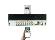 16 Channel H.265 Security DVR with 4TB Hard Drive for AHD TVI CVI Analog Cameras