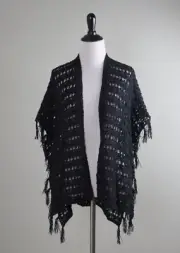 SUNDANCE Catalog NWT $148 Crochet Knit Tassel Fringe Sweater Top Size XS Small