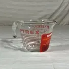 PYREX Vintage One Cup Red Letter 8 oz Liquid Glass Measuring Cup Made In USA NEW