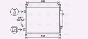 AVA Aircon Condenser DN5436D for Nissan Note (2013) 1.2 (for: Nissan)