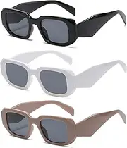 [Verfimaci] Trendy Rectangle Sunglasses for Women Man Square Sun Glasses