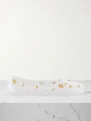 [Ancient Greek Sandals] Ancient Greek Sandals - Iro Embellished Cutout Rubber Ballet Flats - Clear - IT40 IT 40 Neutrals