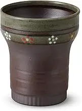 Arita Ware Double Wall Construction with Heat Retention and Cold Retention, Baked Plum Crest Shochu Cup (9.1 fl oz (270 cc)