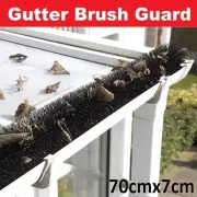 Gutter Brush Roof Leaf Guard Heavy Duty Nylon Twigs Filter Home Garden 70x7cm