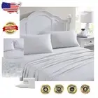 King Size Cotton Flannel Sheets Set - Floral Grey for Luxurious Comfort