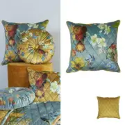 NNEDSZ Bedding House Van Gogh Carre Fleuri Green Square Filled Cushion 50cm x 50