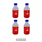 Simax Laboratory Reagent Media Bottle 1000ml Borosilicate Clear Glass 4 pieces
