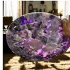 24" Amethyst Stone Coffee Table - Unique Handmade Gemstone Luxury Furniture