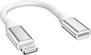 [Apple MFi Certified] 9cm Lightning Male to Lightning Female Charger Adapter,iPhone Extension Charging Adapter Cable Cord Connector Converter Dongle Compatible with iPhone 14 13 12 11 XS XR X 8 7 6