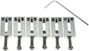 Dopro Upgraded Version Solid Stainless Steel Guitar Bridge Saddles 10.5mm for Stratocaster or Telecaster