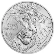 Czech Mint 2024 Lion 1oz Silver Coin Rare Ground-Shaped Euro Silver Bullion New