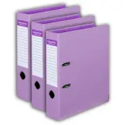 3x Colour Hide A4 Lever Arch Purple PE Office File Folder/Binder Paper Organiser