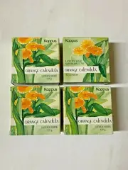KAPPUS PERFUMED LUXURY SOAP 4 PACK MADE IN GERMANY 4.2 OZ ORNAGE CALENDULA