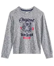 Epic Threads Big Kid Boys Original Graphic Shirt Navy Blue/Gray L