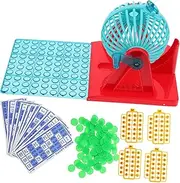 SOPOTUTU Set Bingo Machine Cage Game Set Interactive Table Top Bingo Game with Hand Cranked Mechanism Design for Fun Party and Skill Development Activities