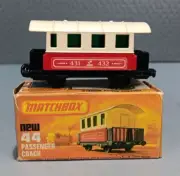 Matchbox Superfast MB44 Passenger Coach in Red & Cream 431-432 MIB