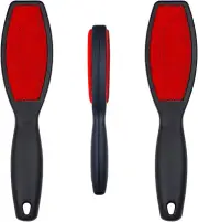 2Pk Double Sided Fabric Lint Brush with Comfort Grip Handle, Lint Remover for Cl