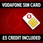 vodafone £10 pay as you go - £10 7 GB plus 14 GB data (£5)