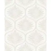 A-Street Prints Laurel Bone Ogee Wallpaper Roll 56.4-sq-ft Paper Strippable