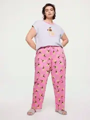 PETER ALEXANDER “Pug” Dog PJ Pants Pink Plus Size 2+ or 20-22 BNWT