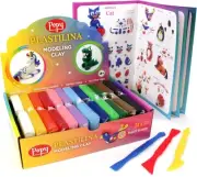 Pepy Plastilina Reusable and Non-Drying Modeling Clay Gift; Set of 24 Bars wi...