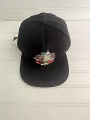 YRN Black SnapBack Hat Cap Culture Black One Sz Flat Brim Yung Rich Nation New