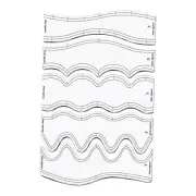 5X Wave Quilting Rulers DIY Templates for Machine Sewing Patchwork Tools