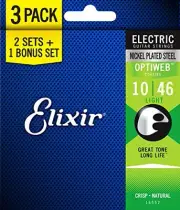 Elixir Elixir electric guitar strings 2 sets +1 bonus set OPTIWEB Light .010-.0