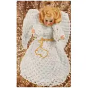 Christmas Angel Crochet Pattern, Christmas Tree Topper, Doll Clothes Pattern