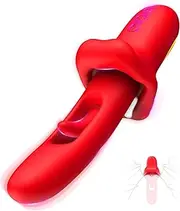G Spot Vibrator Sex Toy - Tongue Sex Toy Dildo Vibrators with 7 Flapping & 10 Vibration Modes, Waterproof Nipple Clitoral Rabbit Vibrator, Anal Adult Sex Toys for Women Couple Female