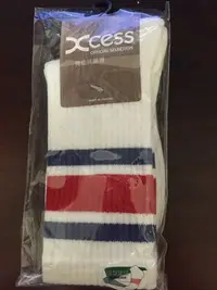 在飛比找Yahoo!奇摩拍賣優惠-台灣製造 XCESS 機能抗菌襪 日版條紋 中統襪 環形足弓