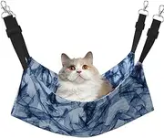 EdWal dark blue marble print Soft Sleeping Hammock Cat Hammock for Cage Hanging,Pet Hammock Bed Adjustable for Small Animals
