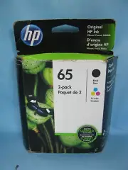 GENUINE HP 65 BLACK 65 TRI COLOR INK CARTRIDGES T0A36AN FACTORY SEALED NOV 2025