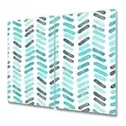 Glass Induction Ceramic Hob Cover Watercolour herringbone Home 2x30x52