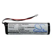 Battery for TomTom VF5 Go 300 400 4D00.001 500 510T 530T 700T 710 910 2600mAh