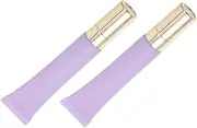 VINTORKY 2pcs Purple Frosted Eye Cream Oil Dispenser Cuticle Oil Pen Two Lip Oil Pump Dispenser Dispensers Syrup Travel Toiletries Bottles Wrinkle Hand Cream Tube Clear Zinc Alloy Violet