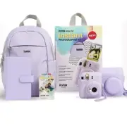 Fujifilm Instax Mini 12 Instant Photographer Kit Lilac Purple Kids Camera Gift
